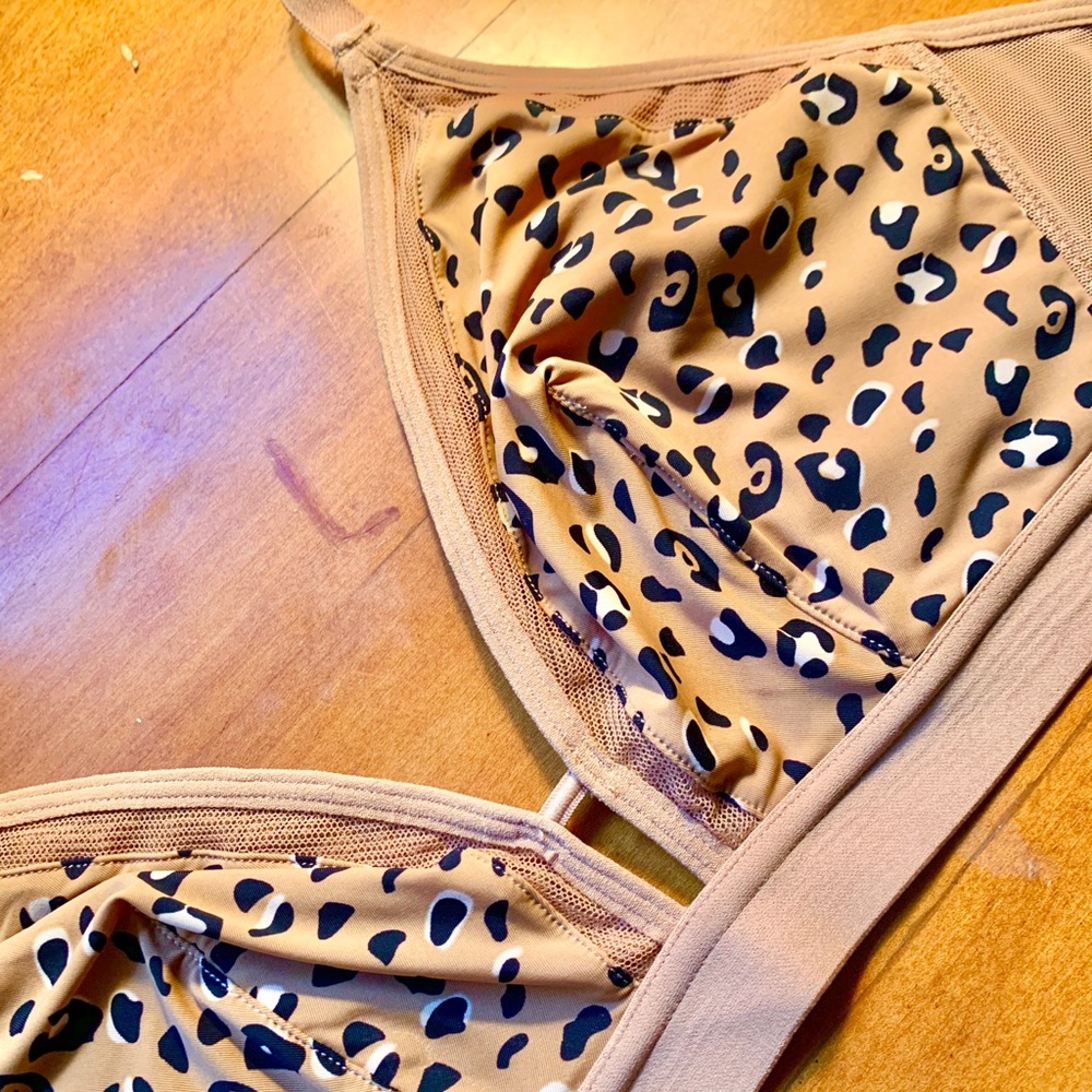 Size 2 Lively Busty Bralette in Latte Leopard